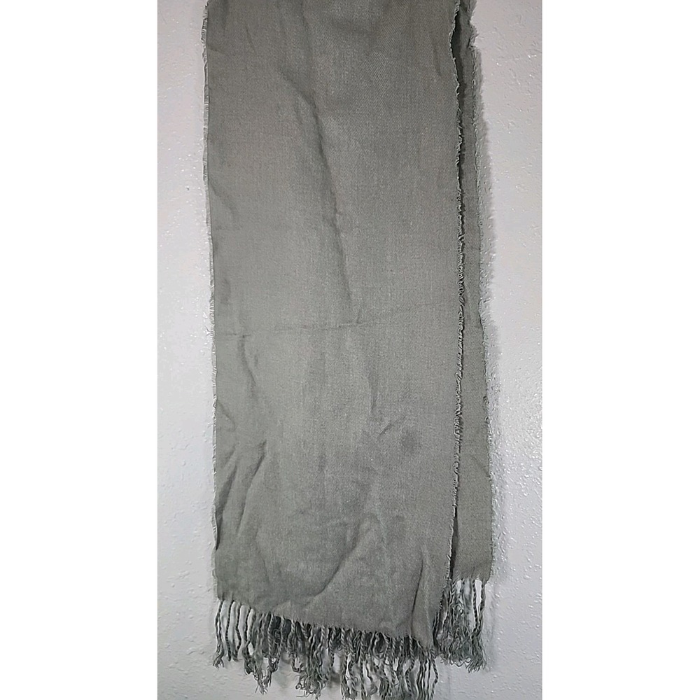 Soft Fringe Scarf Gray Color‎ Scarf
